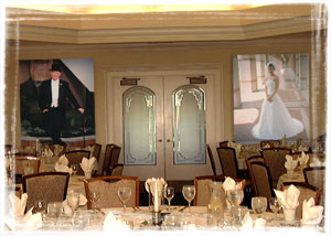 Printed photo enlargements for wedding reception